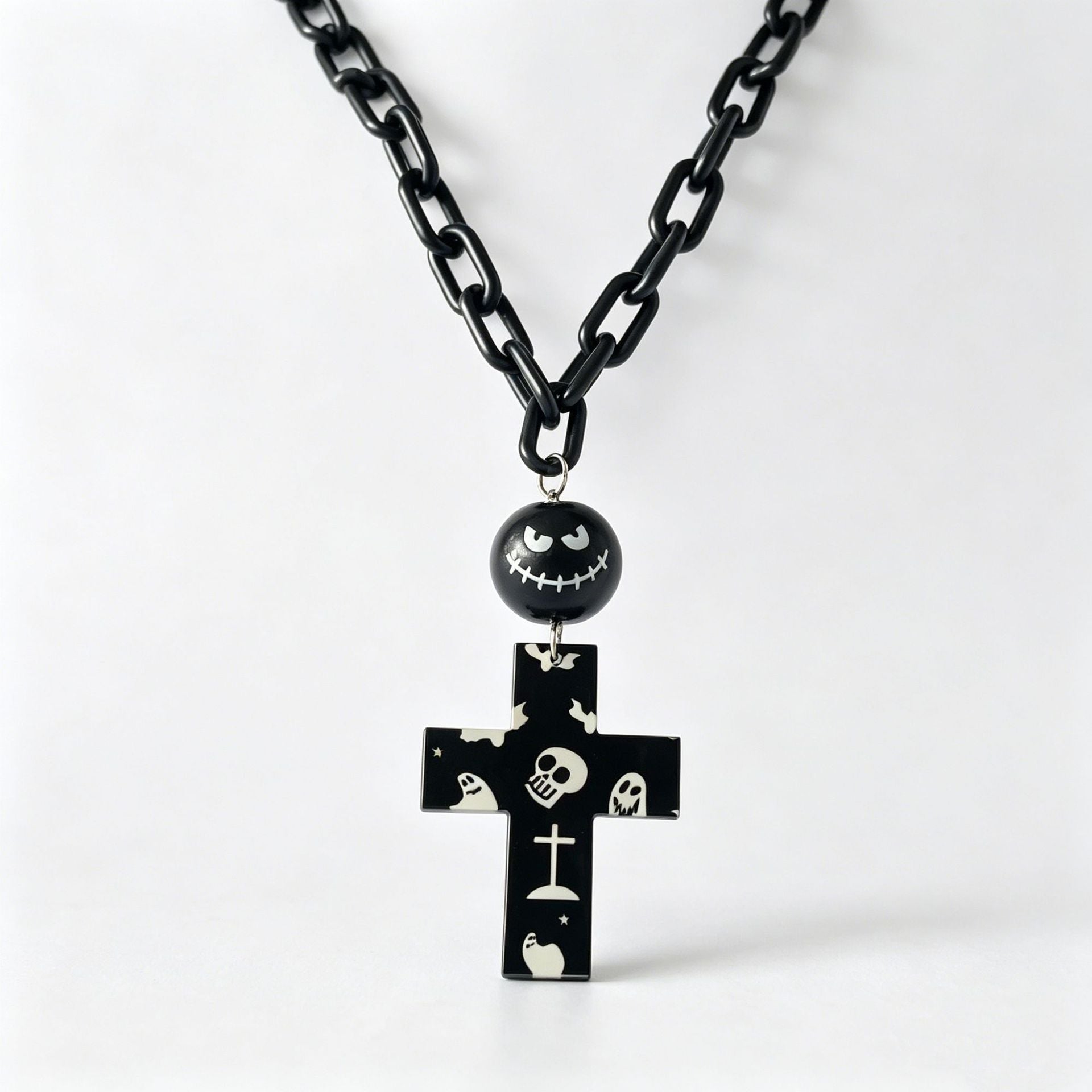 Wholesale  Acrylic Cross Earring Necklace Set Fashion Accessory Boutique Resale