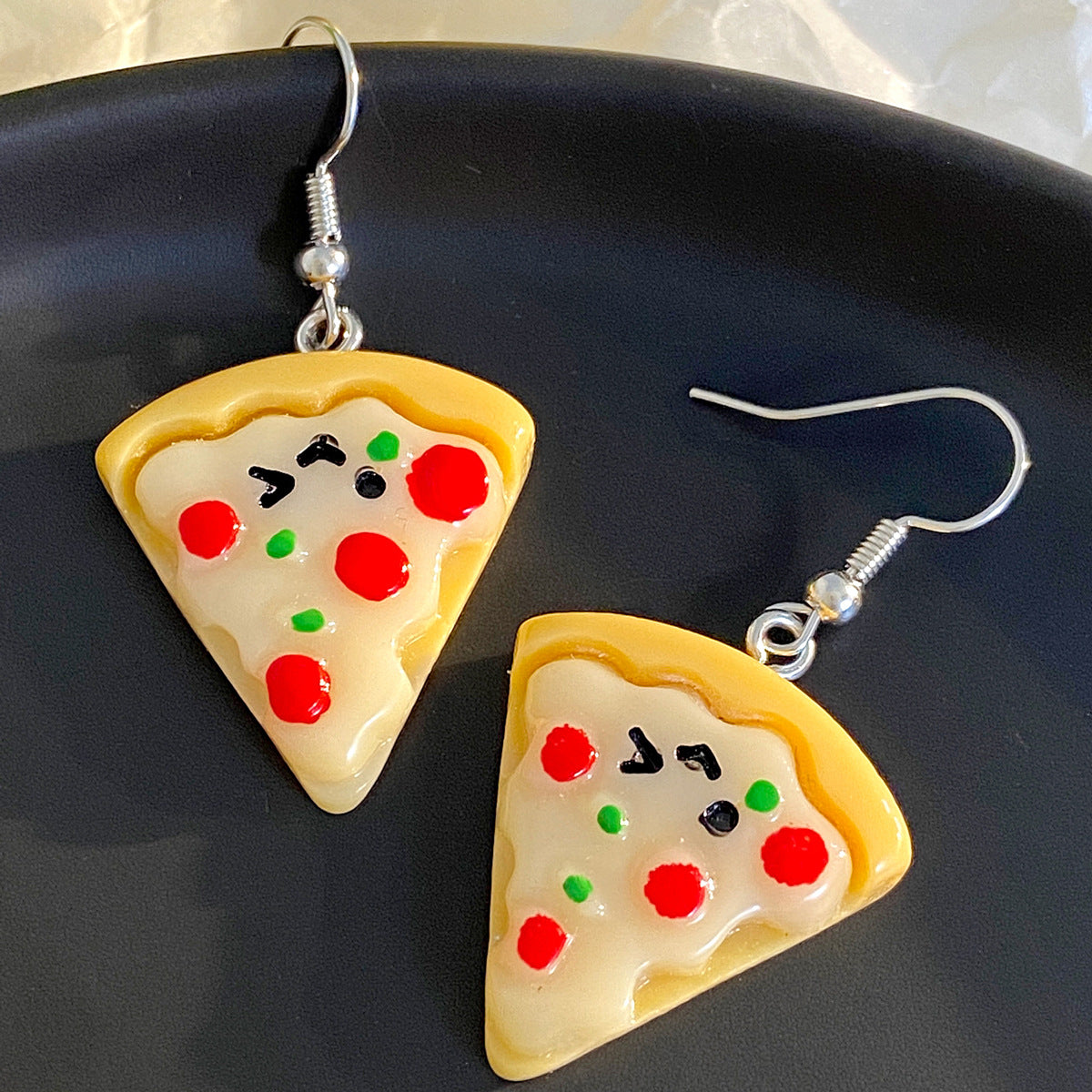 Wholesale Funny Donut Earrings Set For Women White Plastic Resin Party Gift Boutique Resale