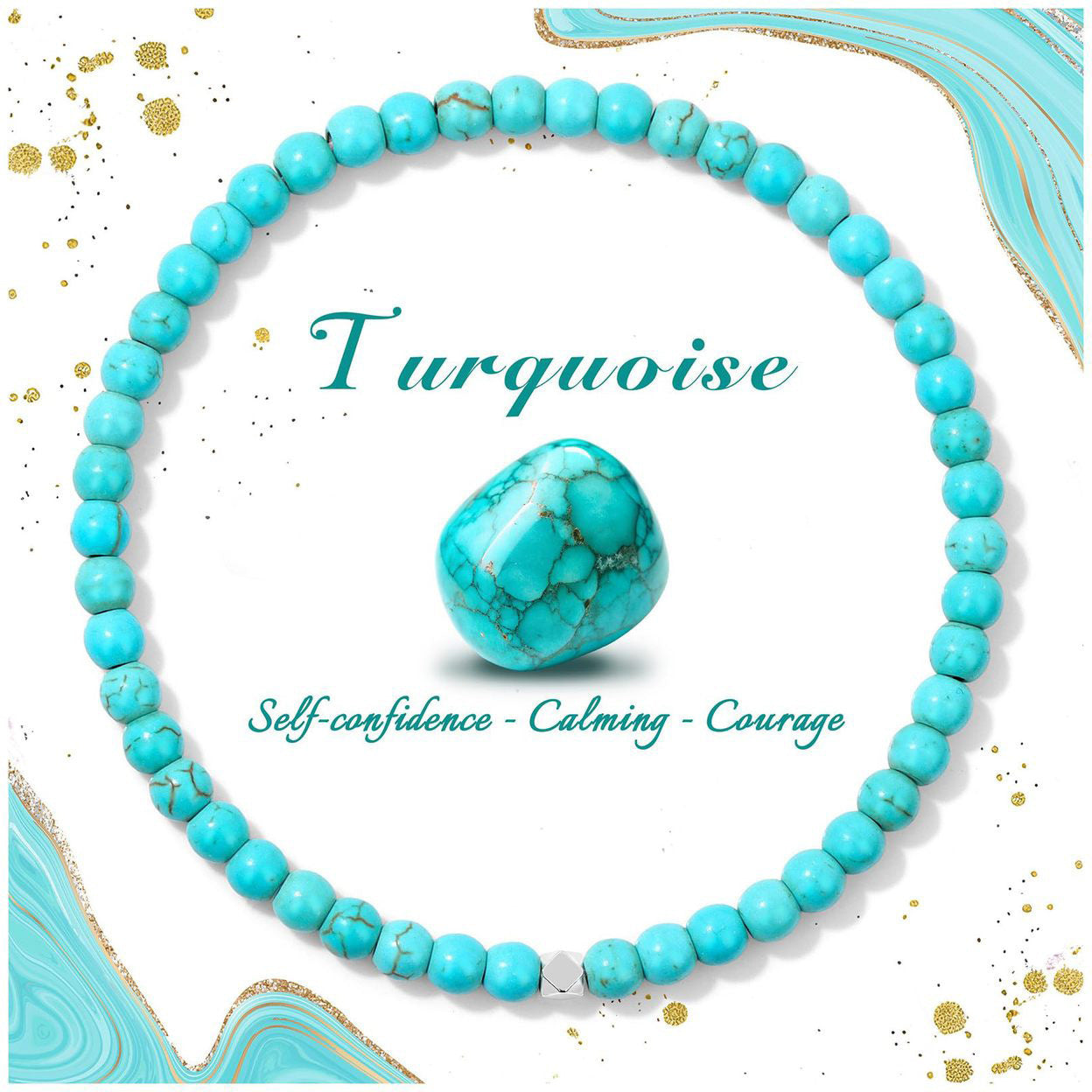 Wholesale Natural Crystal  Stainless Steel Beaded Stretch Rope Bracelet