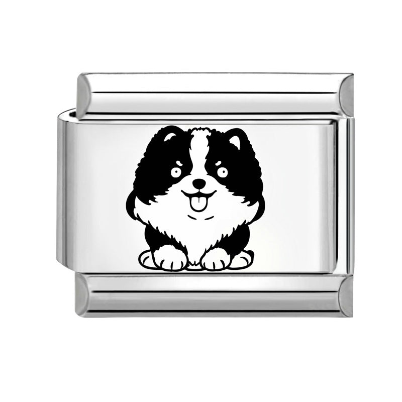 Wholesale 9mm Italian Charm Starter Bracelets DIY Cute Pet Series Stainless Steel Composable Bracelet