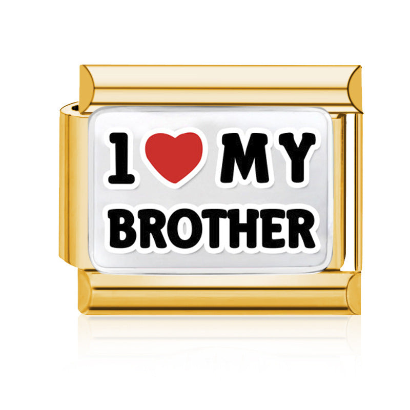 Wholesale 9mm Italian Charm Starter Bracelets DIY Family Series Stainless Steel Composable Bracelet