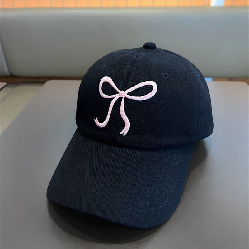 Wholesale Embroidered Bow Soft Top Baseball Cap