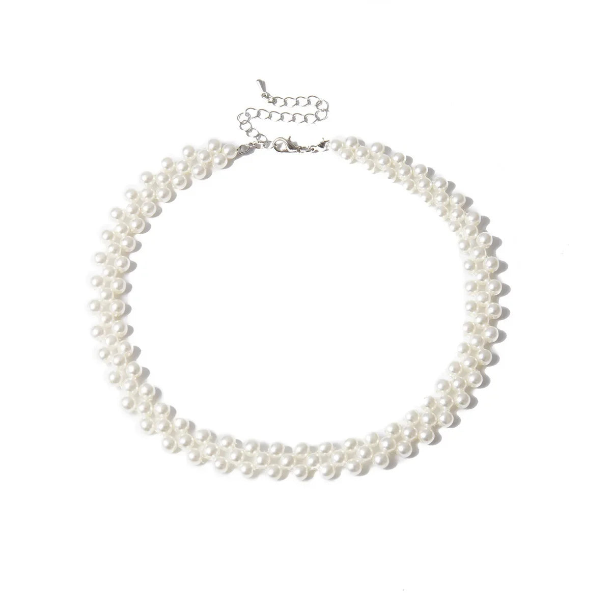 Wholesale  Handmade Geometric  Pearl Short Necklace Chain