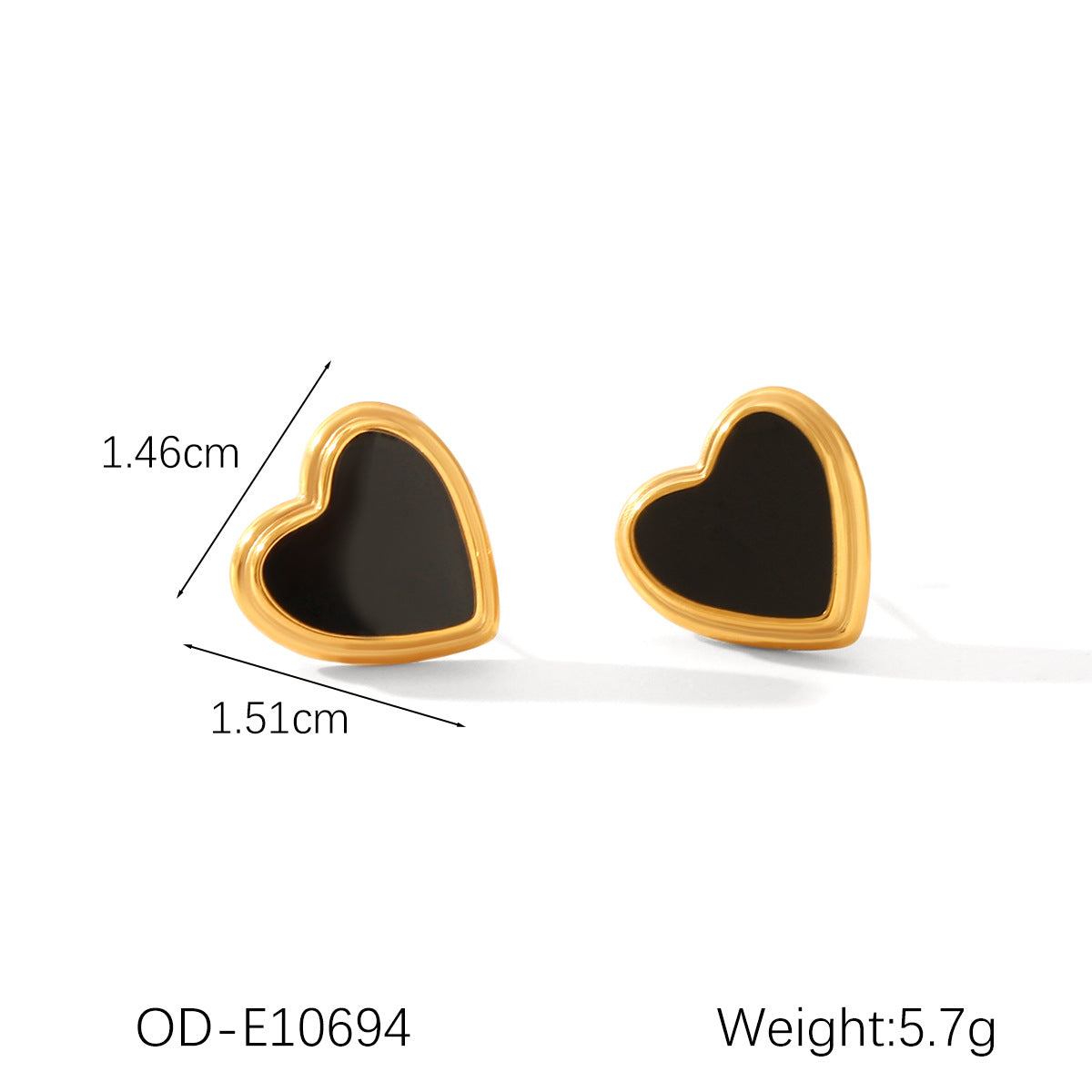 Wholesale  retro stainless steel heart-shaped earrings