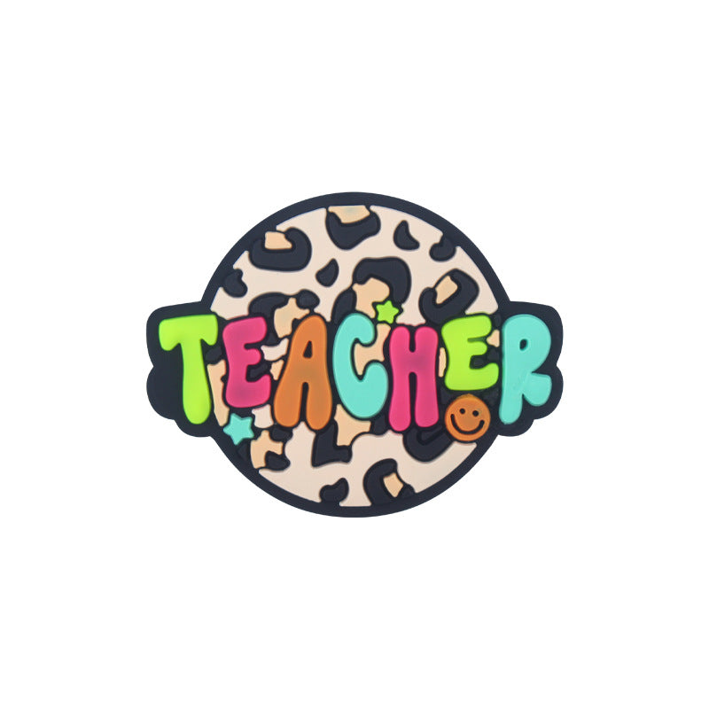 Wholesale 10pcs Cartoon Books Apples Teachers Silicone Focal Beads ACC-BDS-GuangTian008