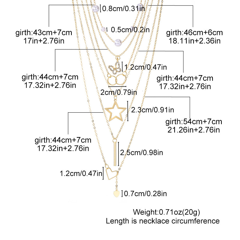 Wholesale Butterfly Tassel Pendant Stacked suit Necklace