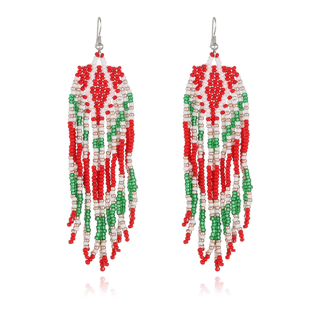 Wholesale Christmas tassels Bohemian earring