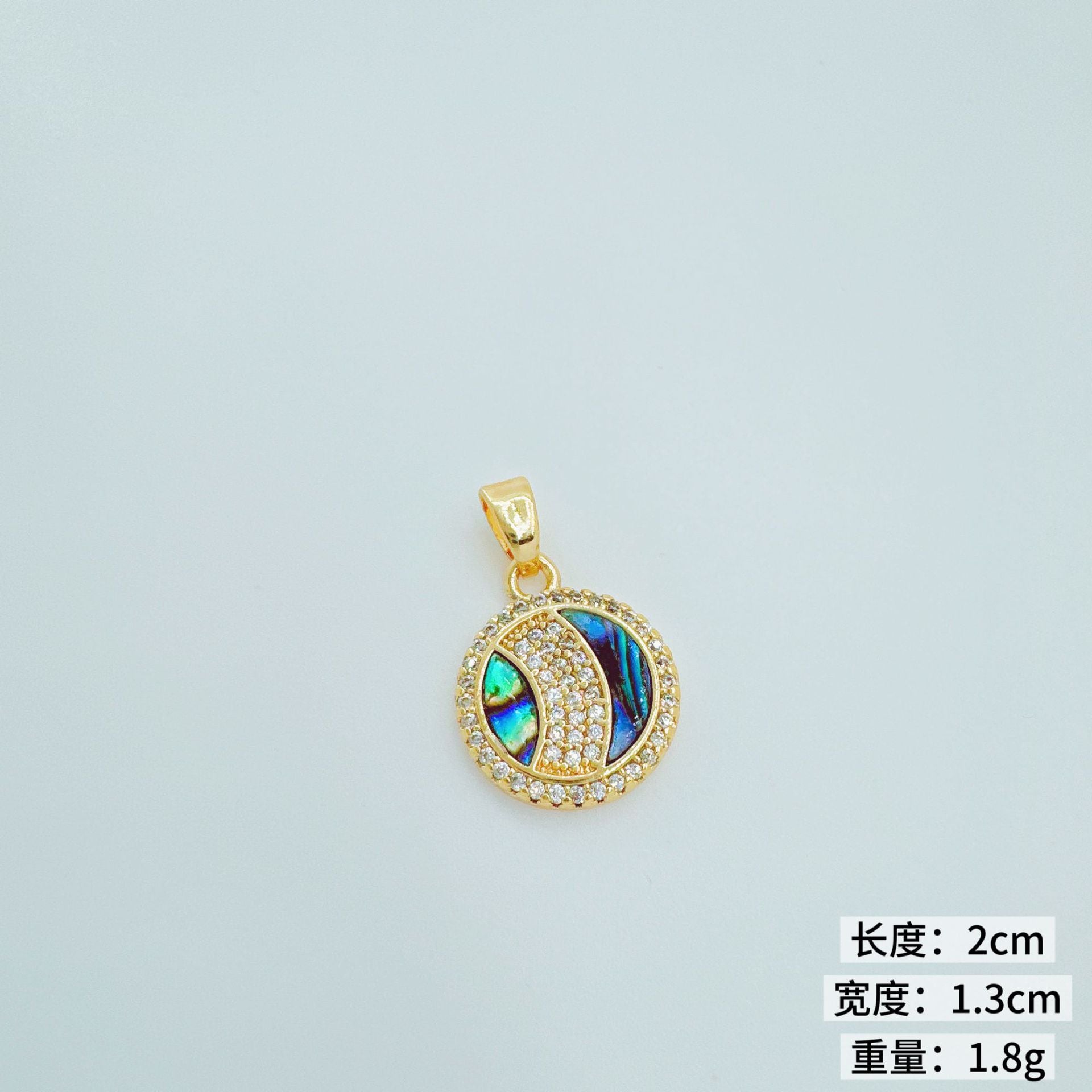 Wholesale Copper Gold Plated Abalone Shell Lotus Pendant Necklace DIY Fashion Accessory Boutique Resale