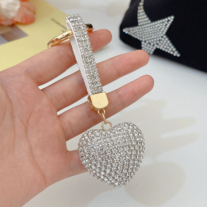 Wholesale Diamond-studded Heart Metal Keychain ACC-KC-CH057