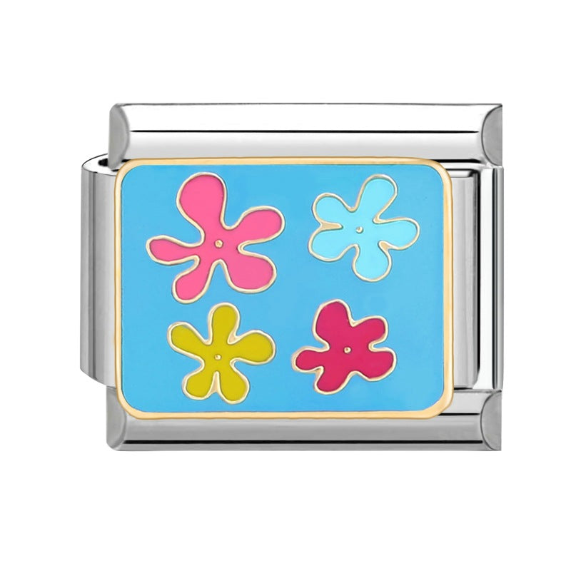 Wholesale  Italian Charm Bracelet 9mm DIY Splicing Removable Stainless Steel Composable Bracelet