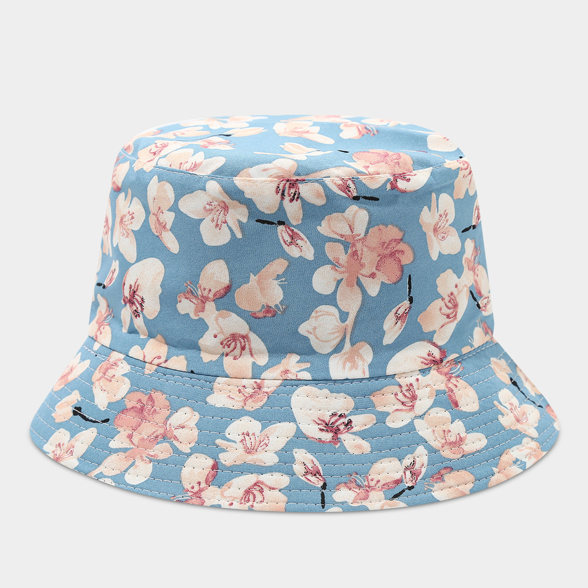 Wholesale Double-Sided Fisherman Hat  Flower Pattern Basin Hat