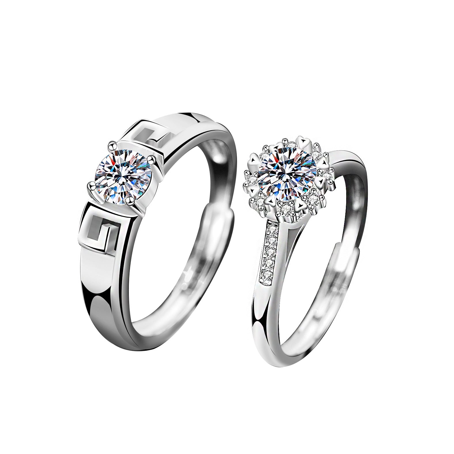 Wholesale Valentine's Day 925 Sterling Silver Couple Ring