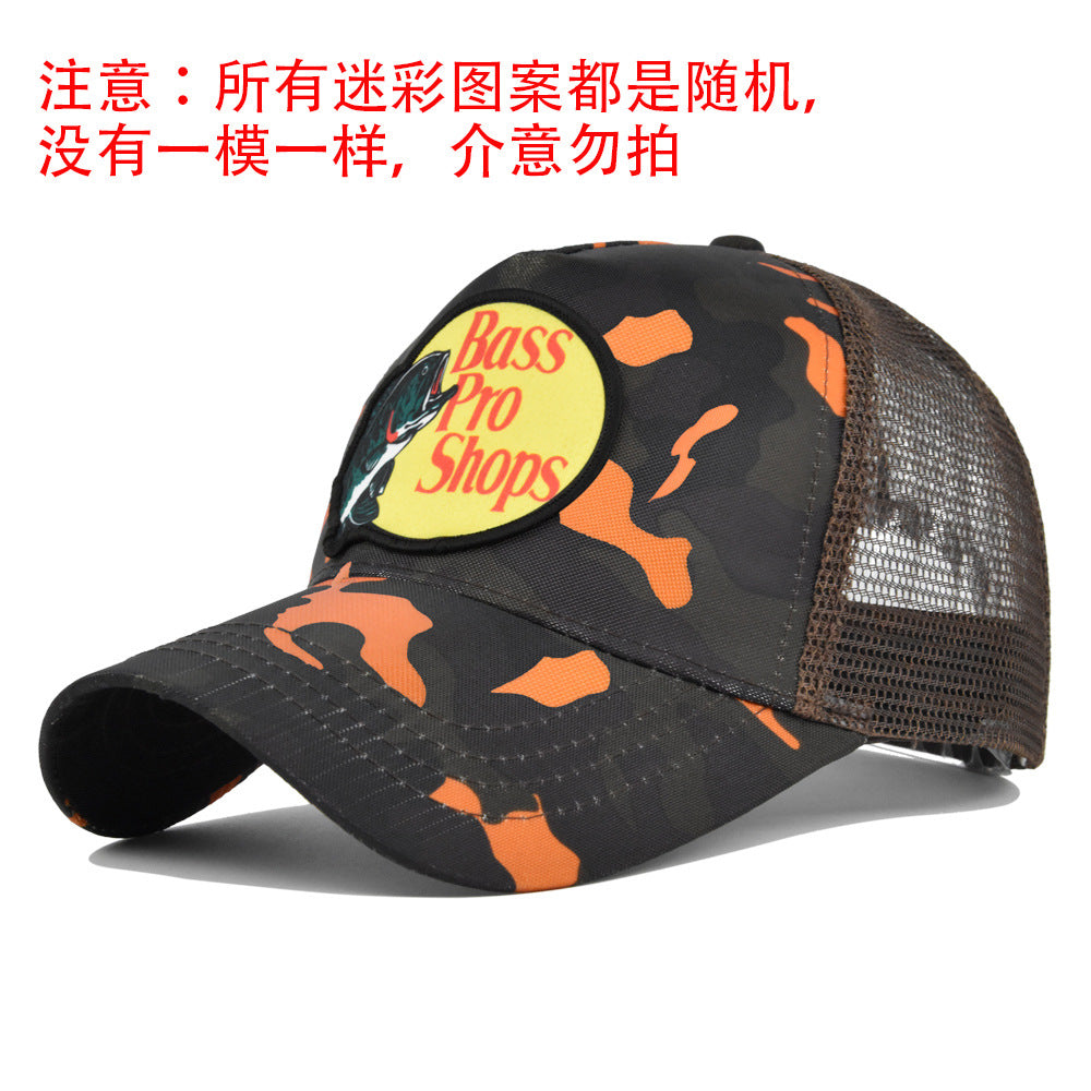 Wholesale Embroidered label mesh hat curved brim sun hat