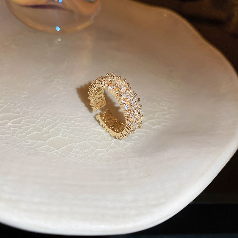 Wholesale Real Gold Plated Baroque Pearl Open Ring - Fashion Jewelry Accessory for Women Boutique Resale