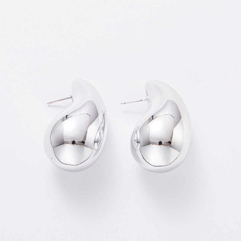 Wholesale  large water drop electroplated acrylic earrings