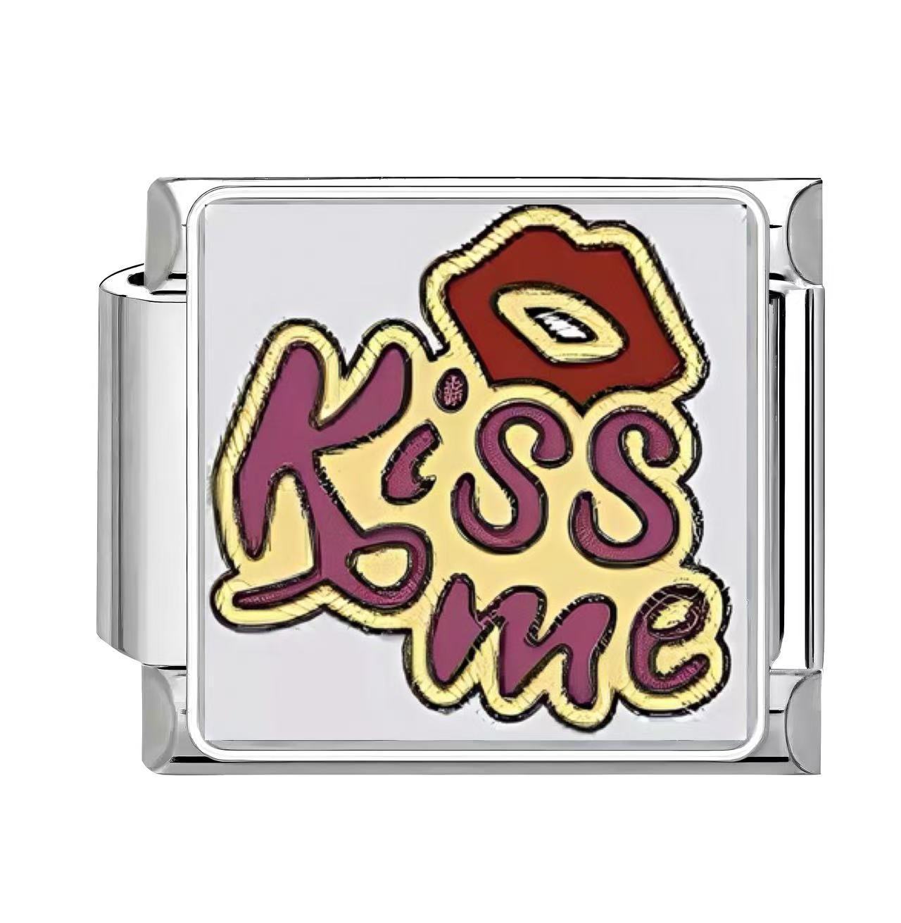 Wholesale Italian Charm Bracelet 9mm DIY English Pattern  Creative Stainless Steel Composable Bracelet