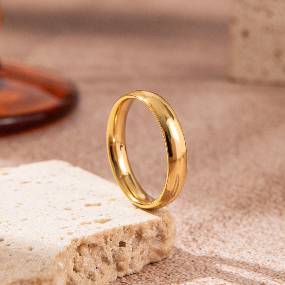 Wholesale  stainless steel ring 18K minimalist ring