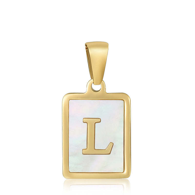 Wholesale Stainless Steel Letter Pendant Necklace Fashion Accessory Gift for Boutique Resale