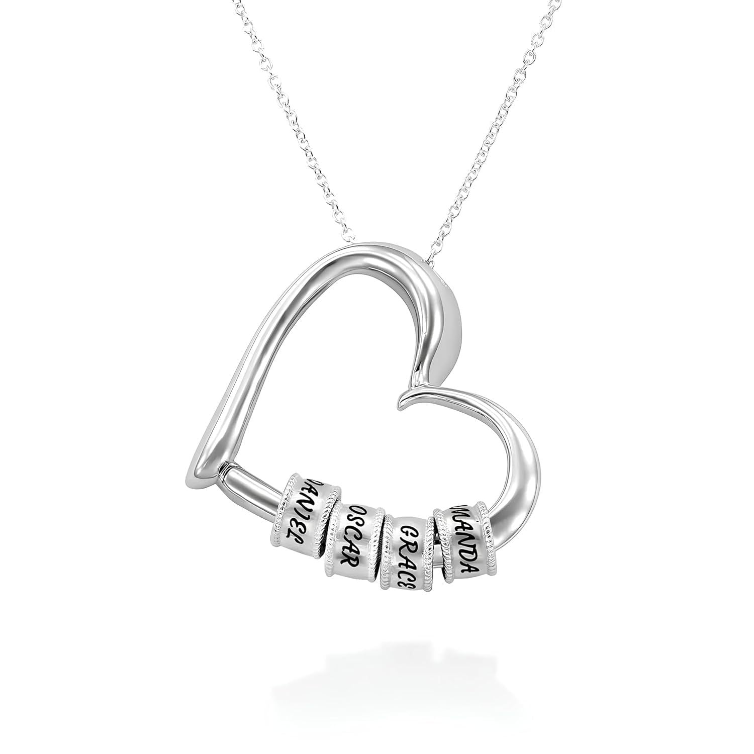 Wholesale Stainless Steel Heart Beaded Necklace