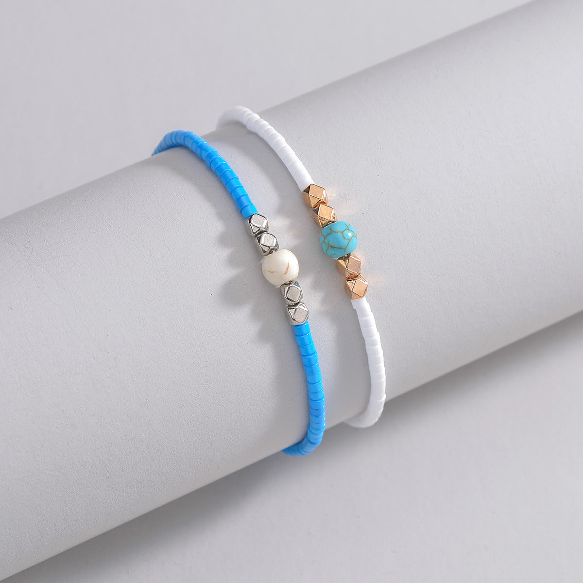 Wholesale  turquoise white blue beads beads  bracelet