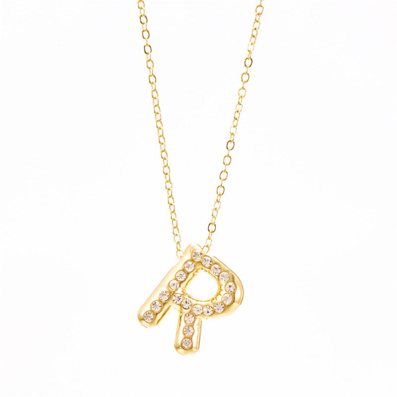 Wholesale Chubby Letter Pendant Clavicle Chain  Necklace