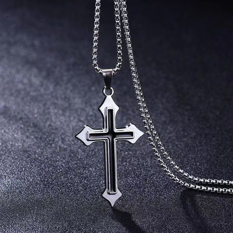 Wholesale Thorn Rose Cross Necklace