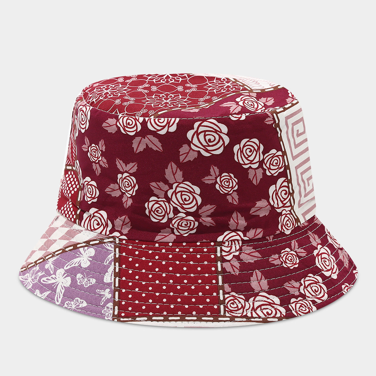 Wholesale Bohemian Small Flower Full Print Sunscreen Fisherman Hat