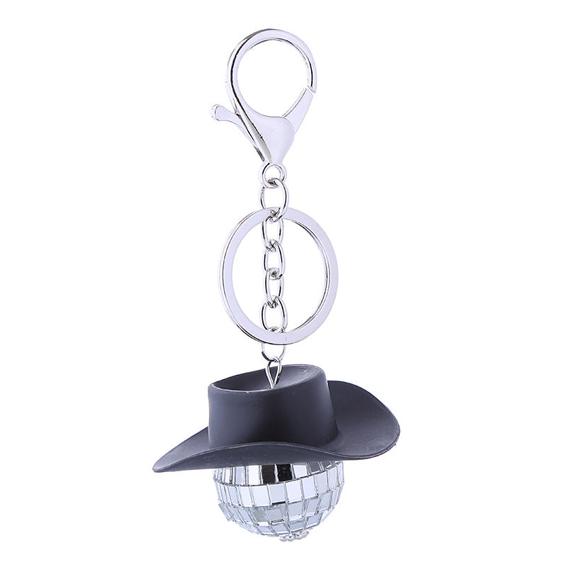 Wholesale Cowboy Hat Disco Mirror Ball Keychain ACC-KC-CT001