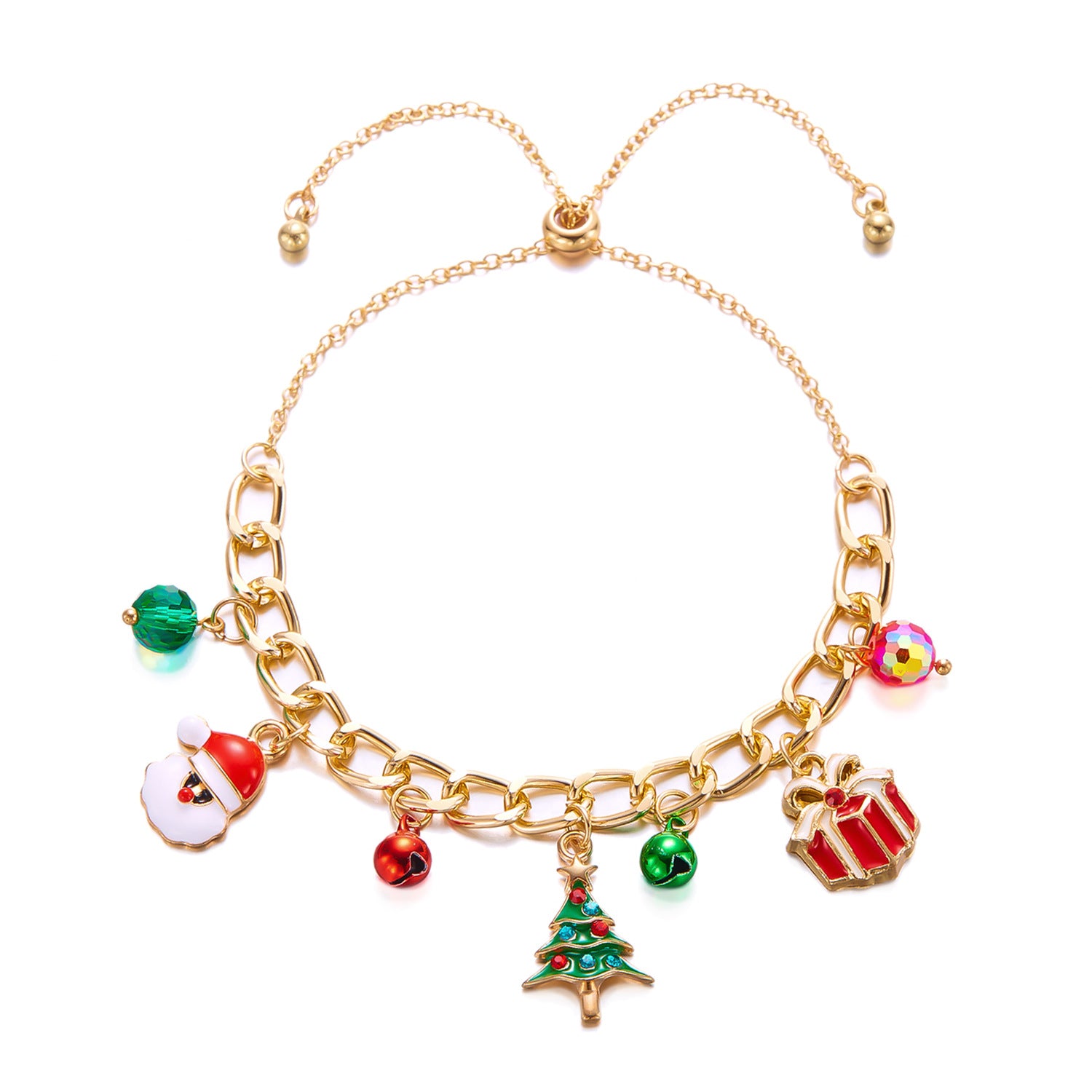 Wholesale Christmas snow  bell wreath bracelet
