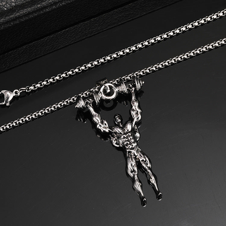 Wholesale Titanium Steel  Muscle Men's Long Sweater Chain