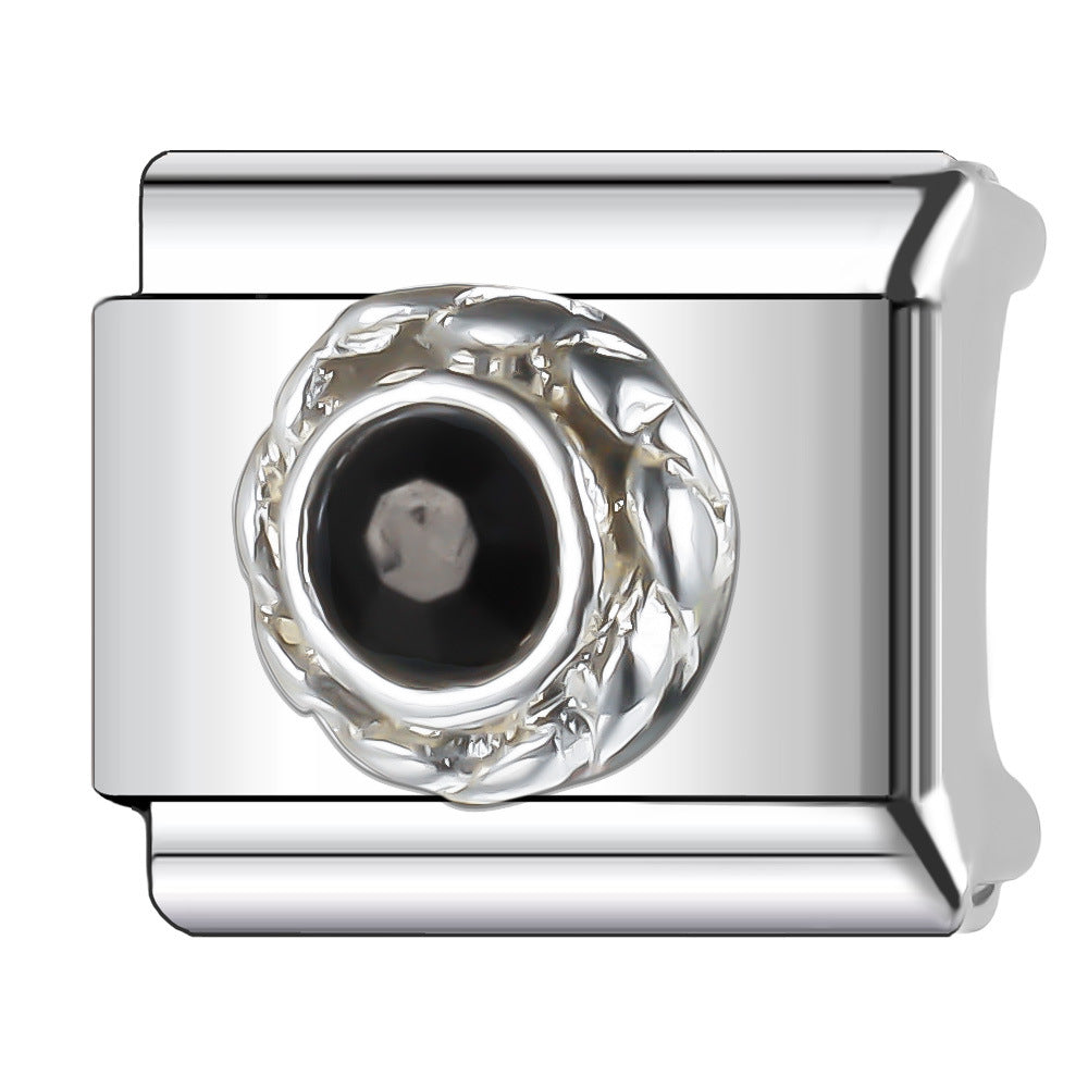 Wholesale Italian Charm Bracelet 9mm DIY Splicing Diamond Light Luxury Series Stainless Steel Composable Bracelet