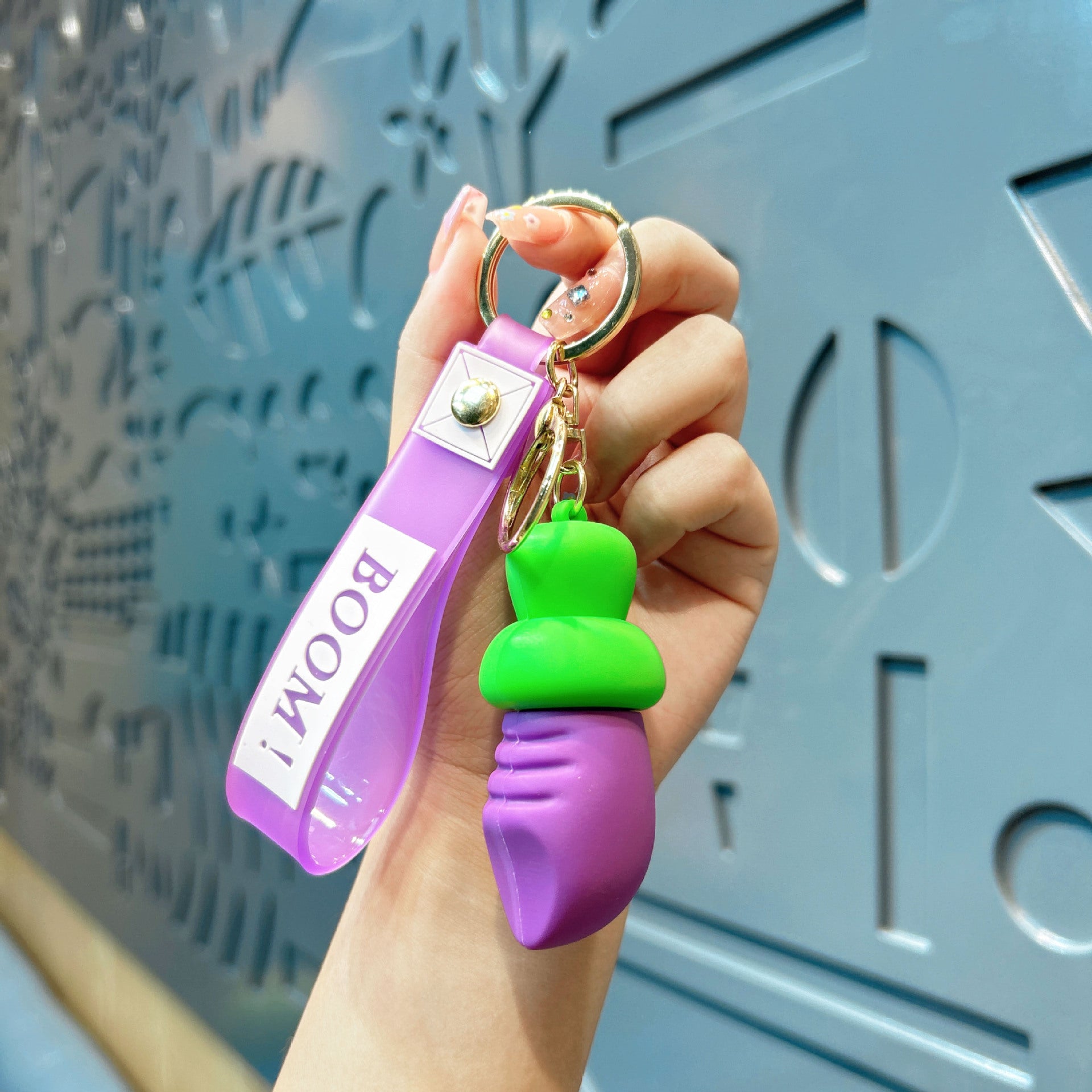 Wholesale Cartoon Mini Cute Carrot Knife Silicone Keychain ACC-KC-JuCai004