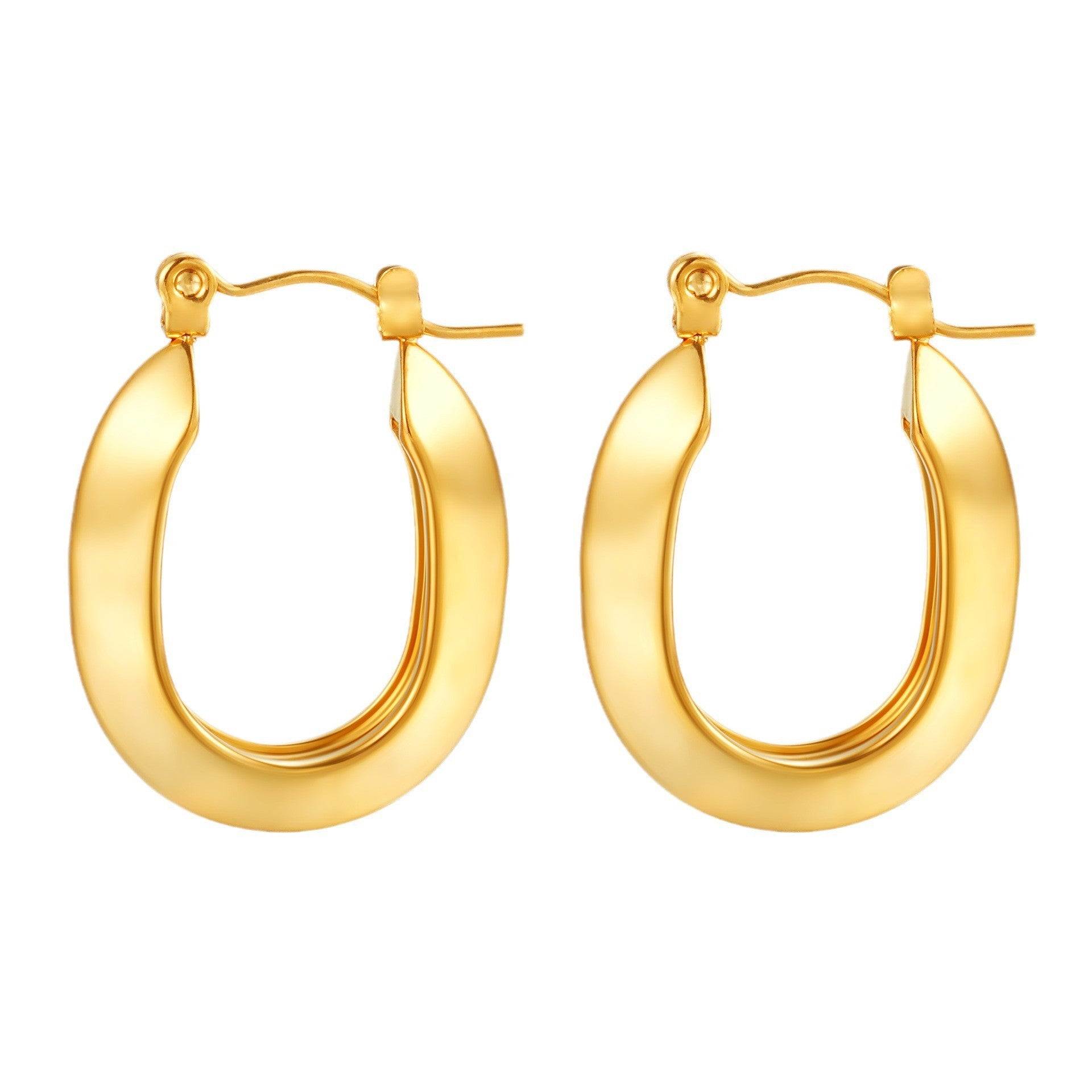 Wholesale Stainless steel C-shaped earrings