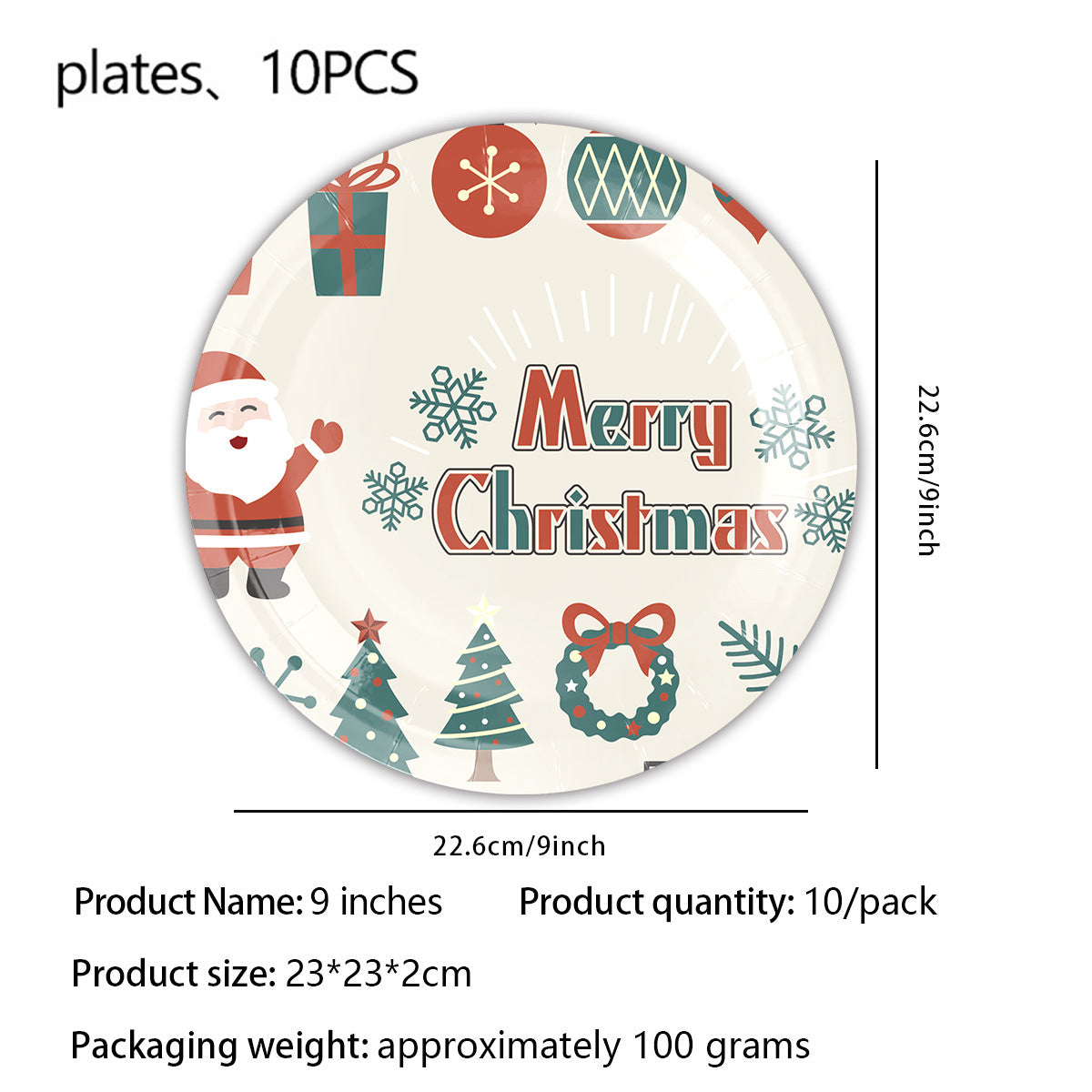 Wholesale Christmas Eve themed party supplies tableware  cake decoration paper set