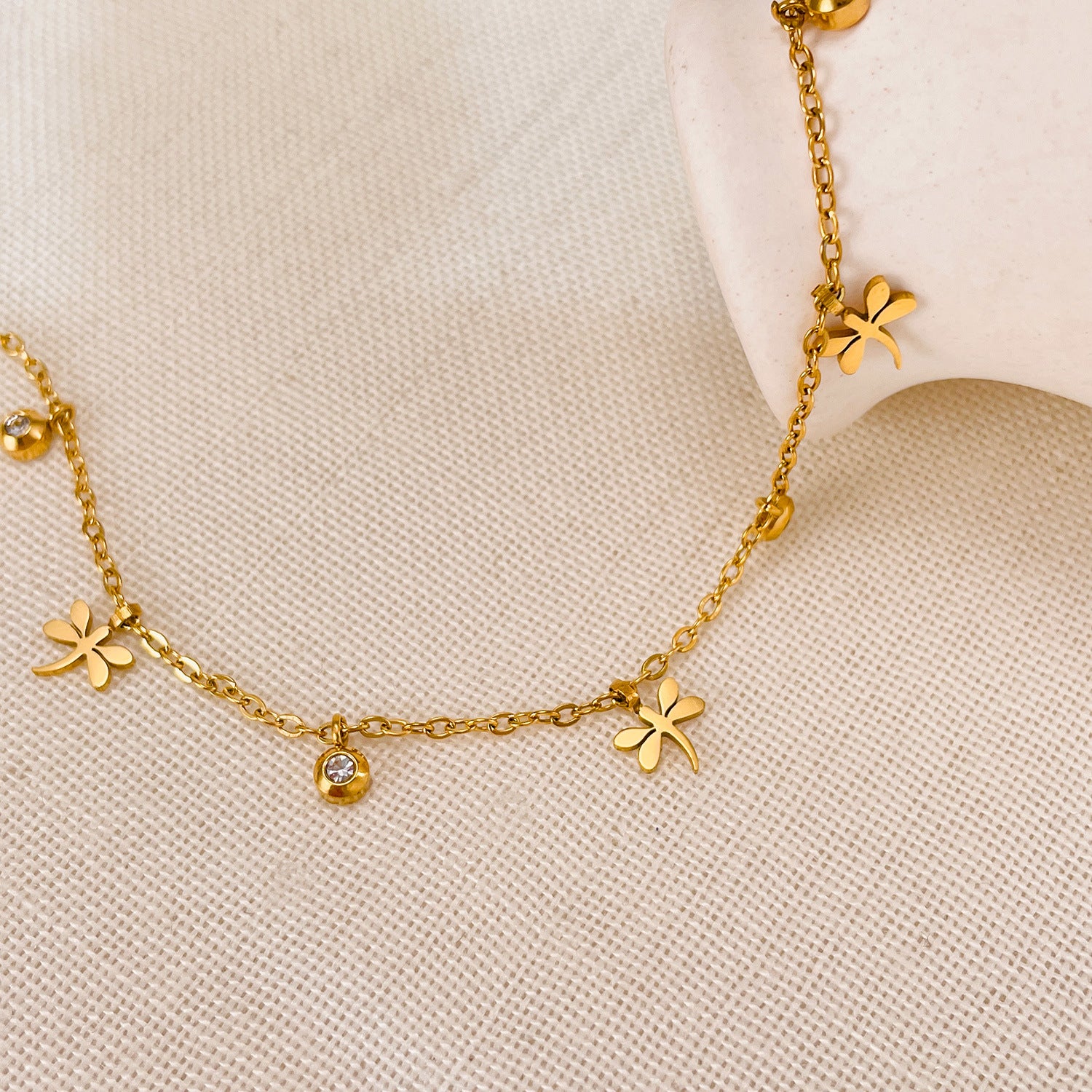 Wholesale  Diamond Embedded Stainless Steel Women's Foot Jewelry