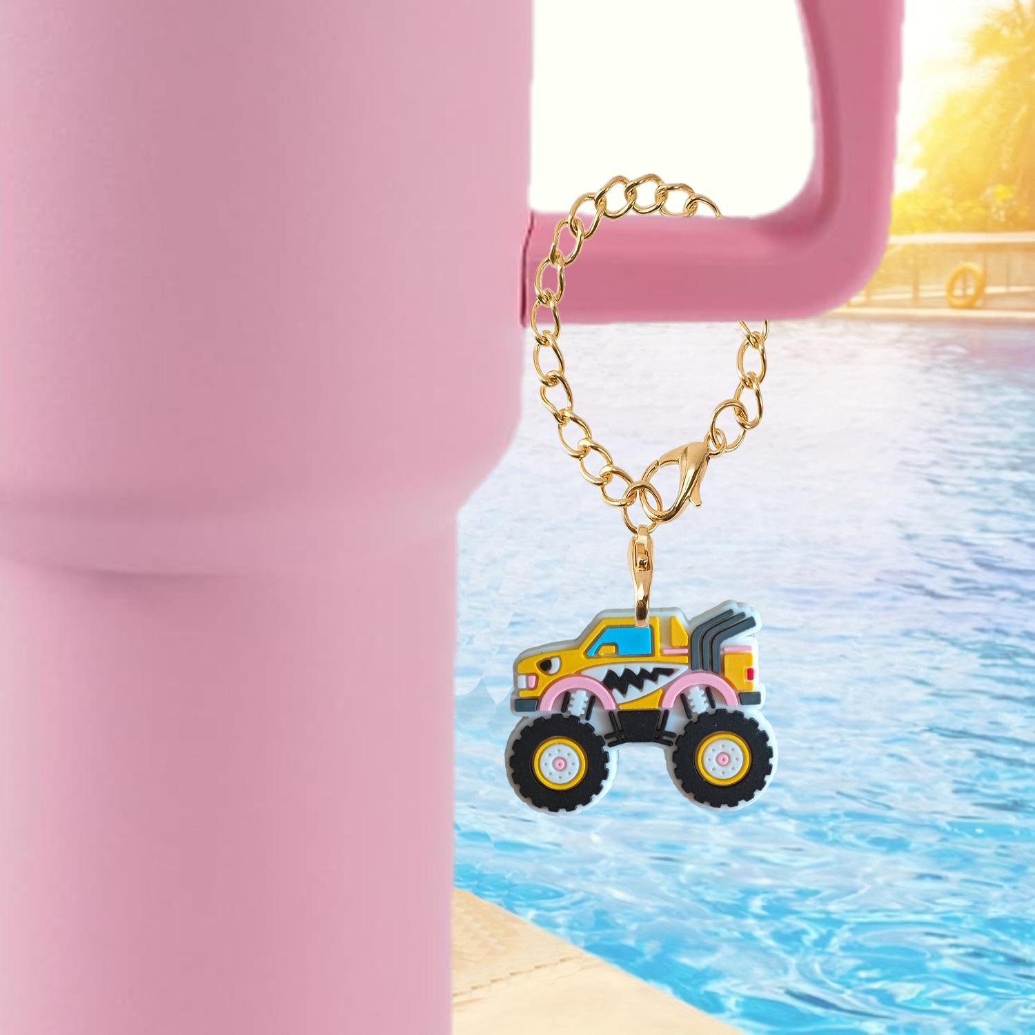 Wholesale Cartoon Truck Soft Rubber Hanging Chain Cup Accessories Chain ACC-CA-XieJi011