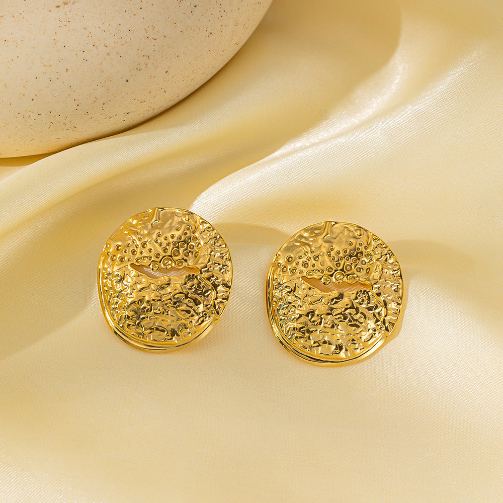 Wholesale 18K Gold Stainless Steel Earrings ACC-ES-QiYun005
