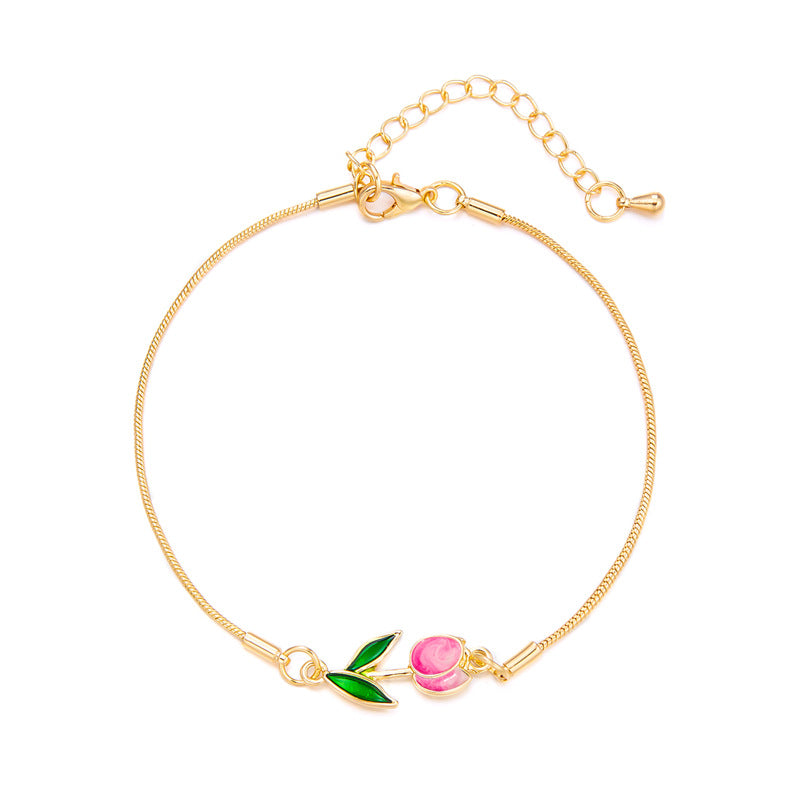 Wholesale tulip necklace bracelet anklet suit