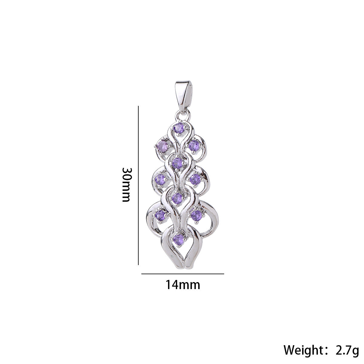 Wholesale Chic Flower Brass Pendant Gold Plated Zircon Necklace Accessory Elegant Women S Collarbone Chain Jewelry Gift