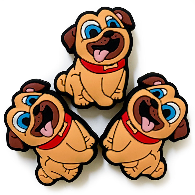 Wholesale 10pcs Animal Puppy Food Grade Cartoon Beads Focal Beads DIY Accessories ACC-BDS-WDX070