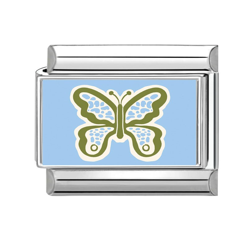 Wholesale 9mm Italian Charm Starter Bracelets DIY Heart Flower Evil Eye Series Stainless Steel Composable Bracelet