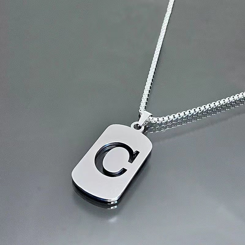 Wholesale  26 English letter necklace titanium steel chain