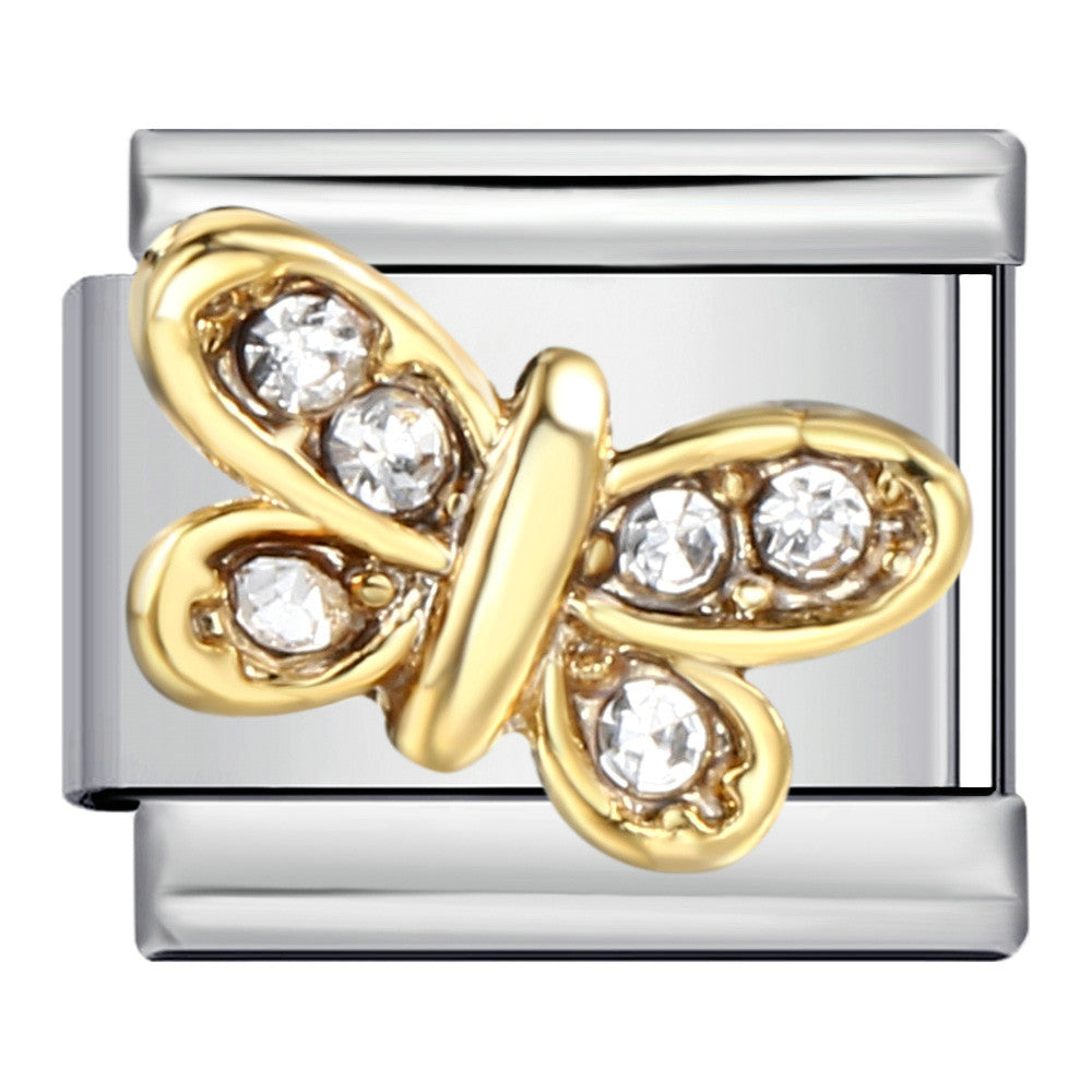 Wholesale Italian Charm Bracelet 9mm DIY Splicing Removable Dripping Oil Stainless Steel Composable Bracelet