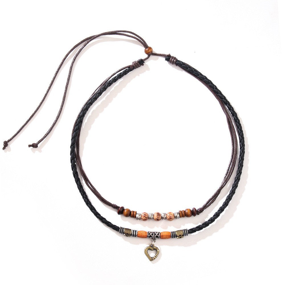 Wholesale  Double-layer Winding Necklace Clavicle Chain