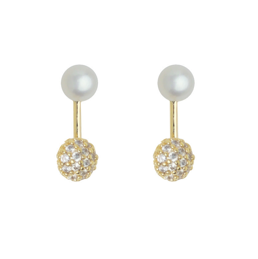 Wholesale Silver Plated Copper Pearl Earrings Simple Modern Style Everyday Wear Fashion Accessory