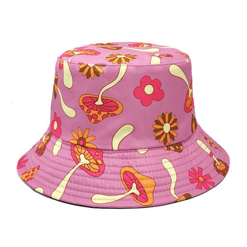Wholesale Colorful Mushroom Pattern Bucket Hat ACC-HT-ShunMa003