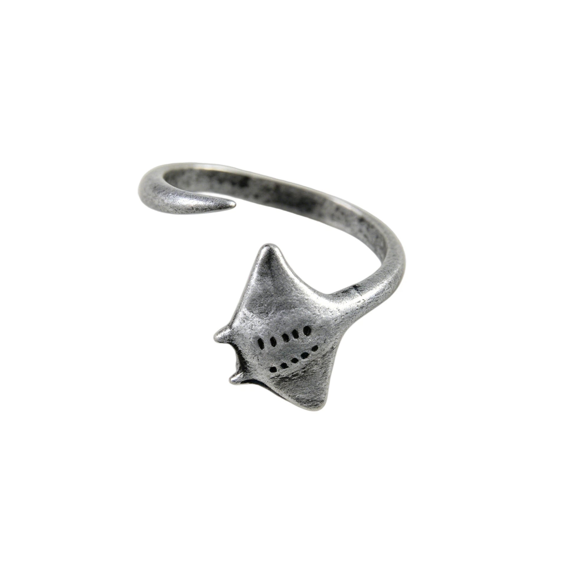 Wholesale Zinc Alloy Manta Ray Open Ring Vintage Ocean Animal Fashion Jewelry