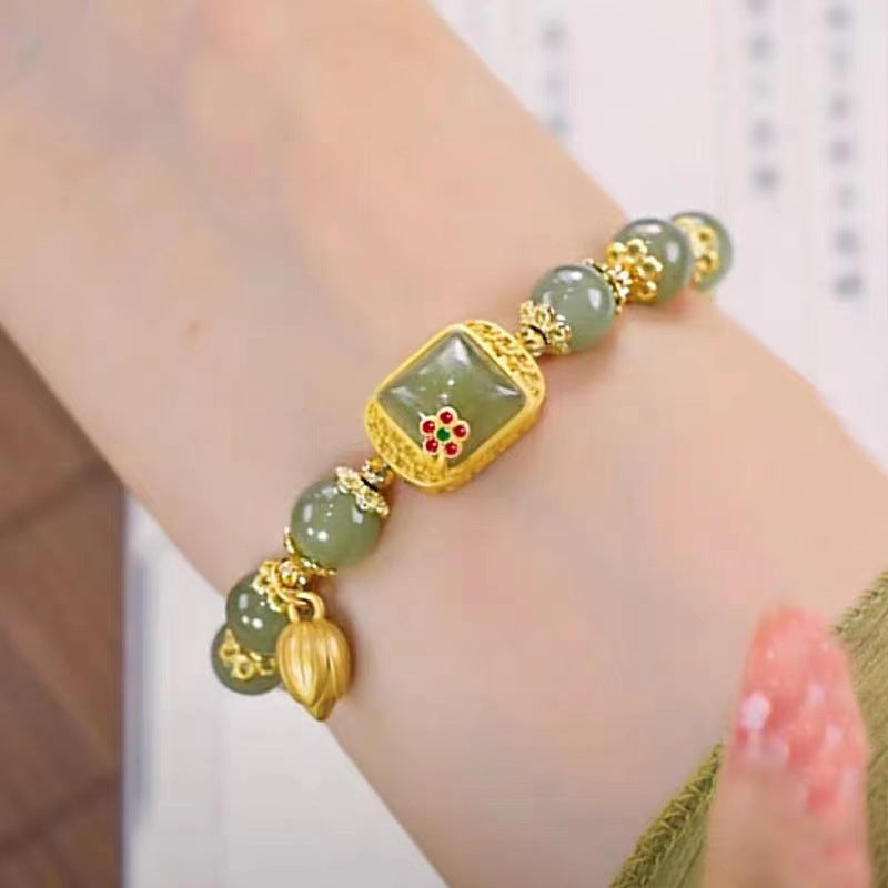 Wholesale New Chinese Style Glass Bead Bracelet Fashion Jewelry Accessory for Women Gift