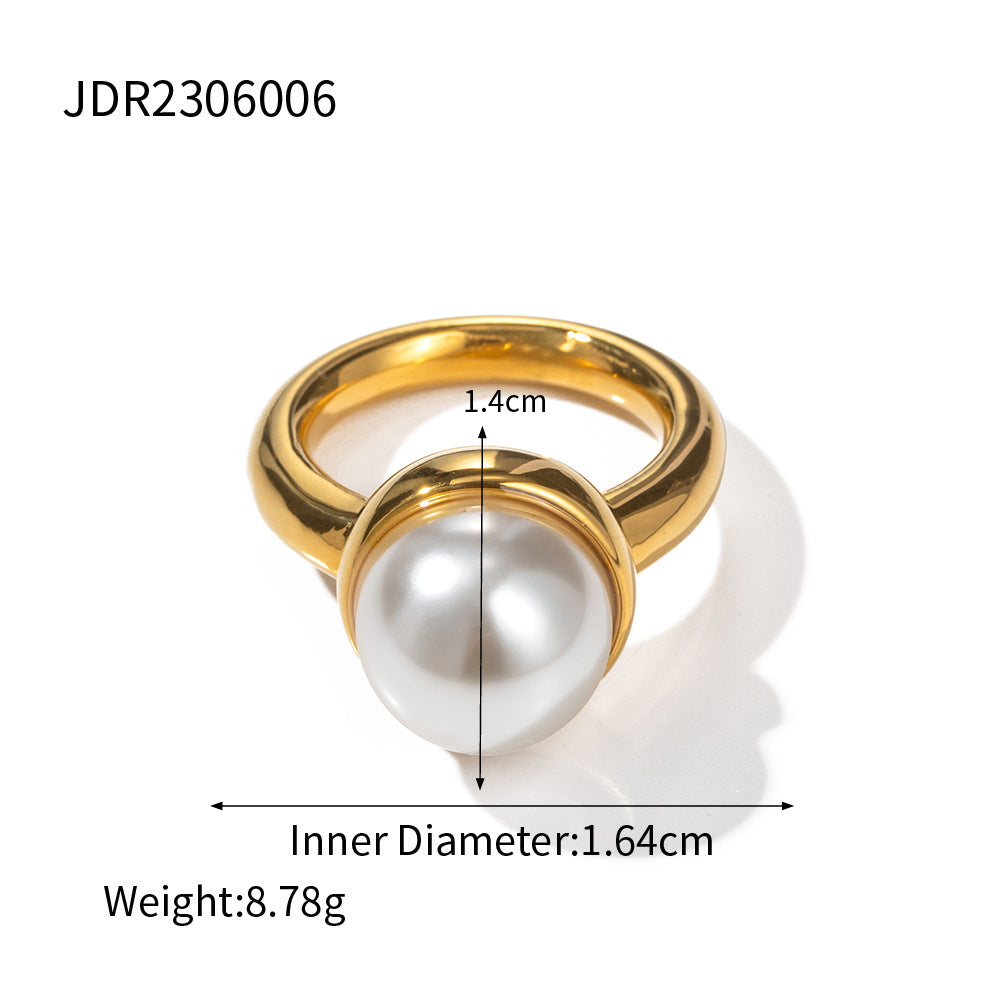 Wholesale Zircon Ring 18K Gold Plated Stainless Steel ACC-RS-Jied002