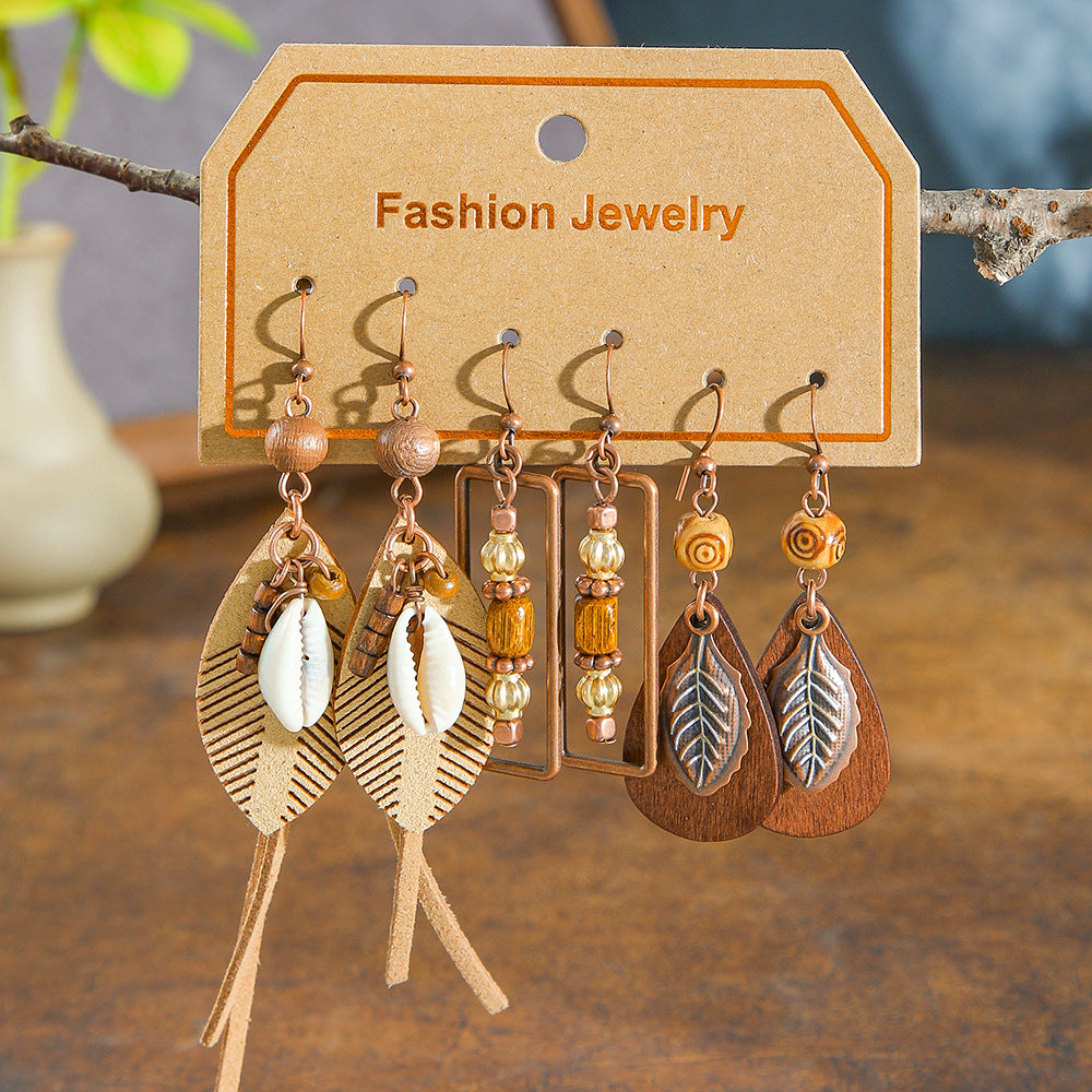 Wholesale Bohemian Retro Earring Set - Mix and Match Party Wear Jewelry Accessory
